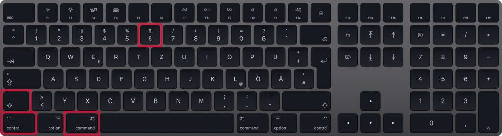 Magic-Keyboard - Screenshot der Touchbar in Zwischenablage mit CMD+CTRL+SHIFT+6