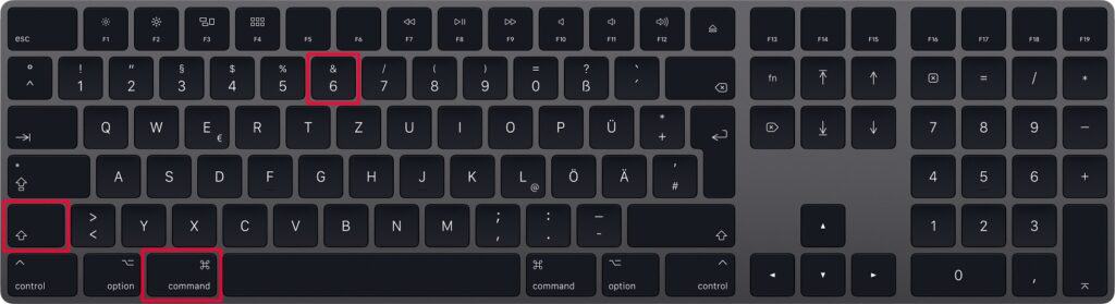 Magic-Keyboard - Screenshot der Touchbar mit CMD+SHIFT+6